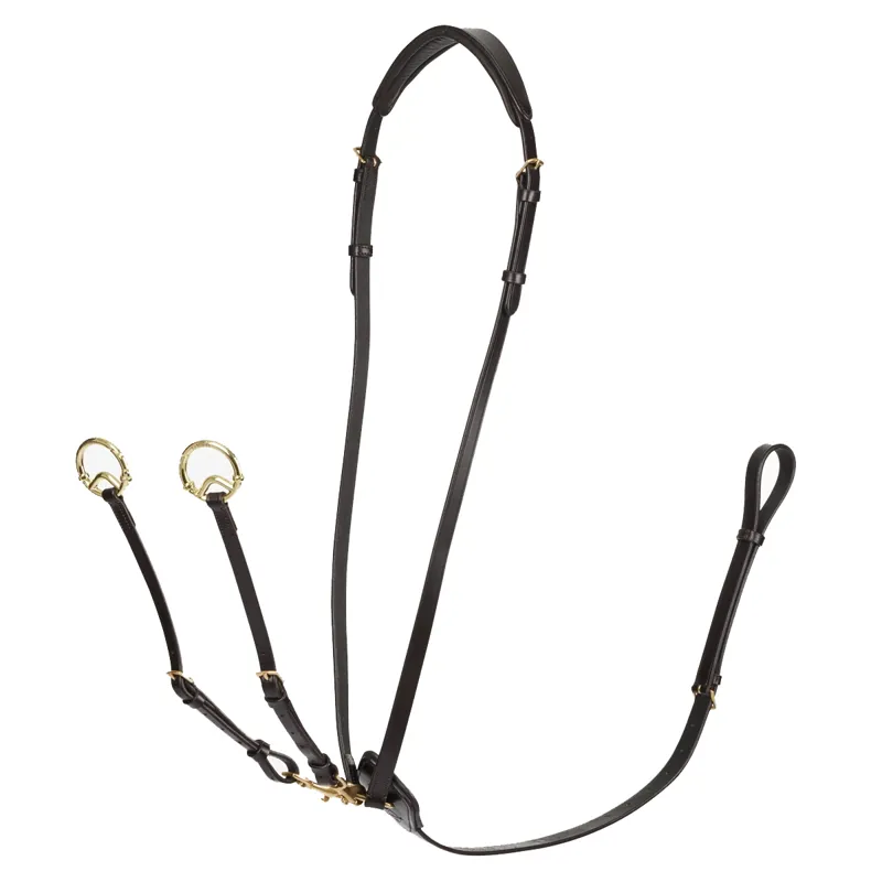 LeMieux Kudos Running Martingale - Brown/Brass