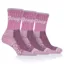Jeep Luxury All Terrain Ladies Socks 3 Pack - Rose