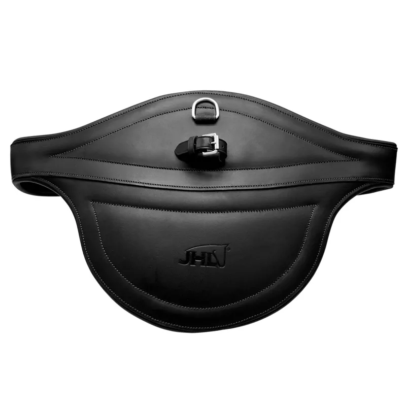 JHL Leather Stud Girth - Black