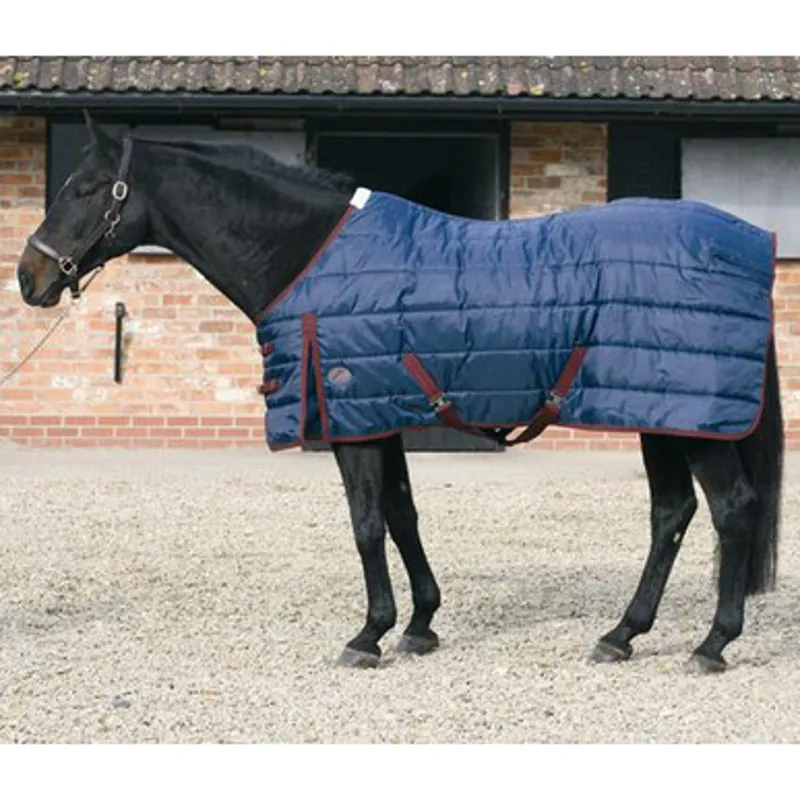 JHL Lightweight Stable Rug 150g Navy/Burgundy