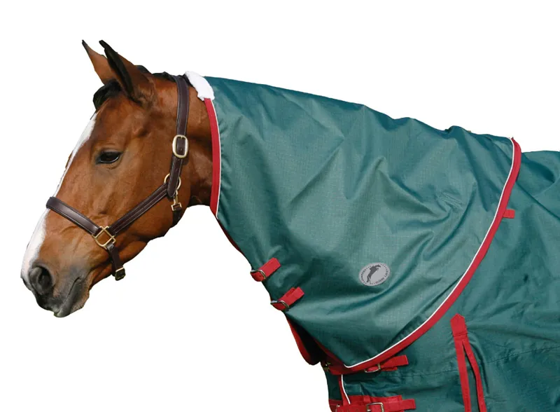 JHL Lightweight Turnout Neck Cover - Green/Red - Medium