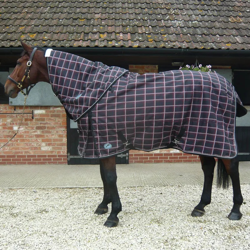 JHL Lightweight Plus Turnout Neck Cover - Black/Red Plaid-1