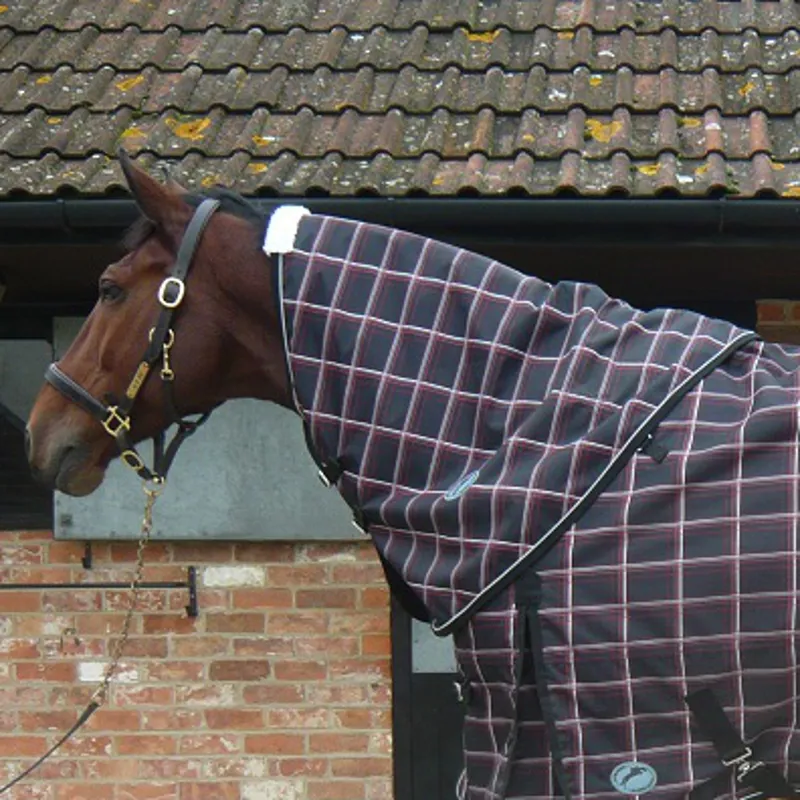 JHL Lightweight Plus Turnout Neck Cover - Black/Red Plaid