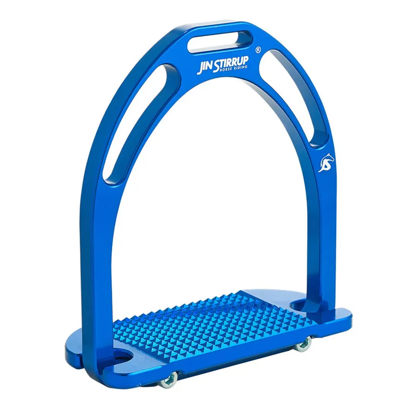 Jin JS Stirrup Irons - Blue