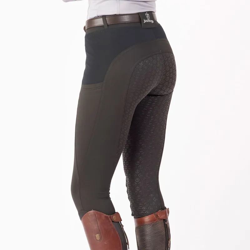 Just Togs Alaska Full Grip Ladies Winter Riding Tights - Black-1