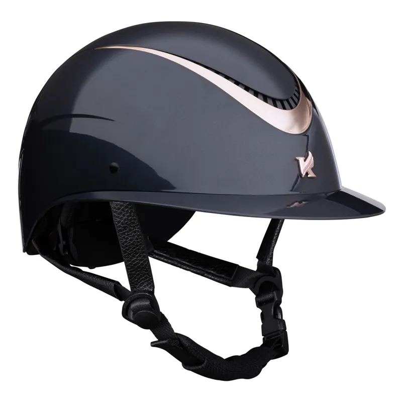 Karben Alina Ellipse Riding Hat - Navy/Rose Gold -1