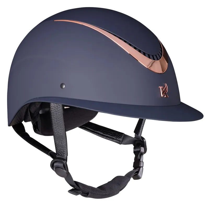 Karben Elisa Ellipse Riding Hat - Navy/Rose Gold -1