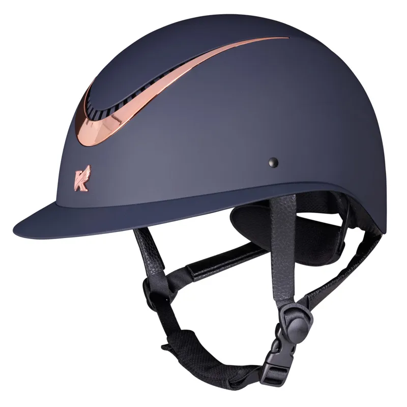 Karben Elisa Ellipse Riding Hat - Navy/Rose Gold 