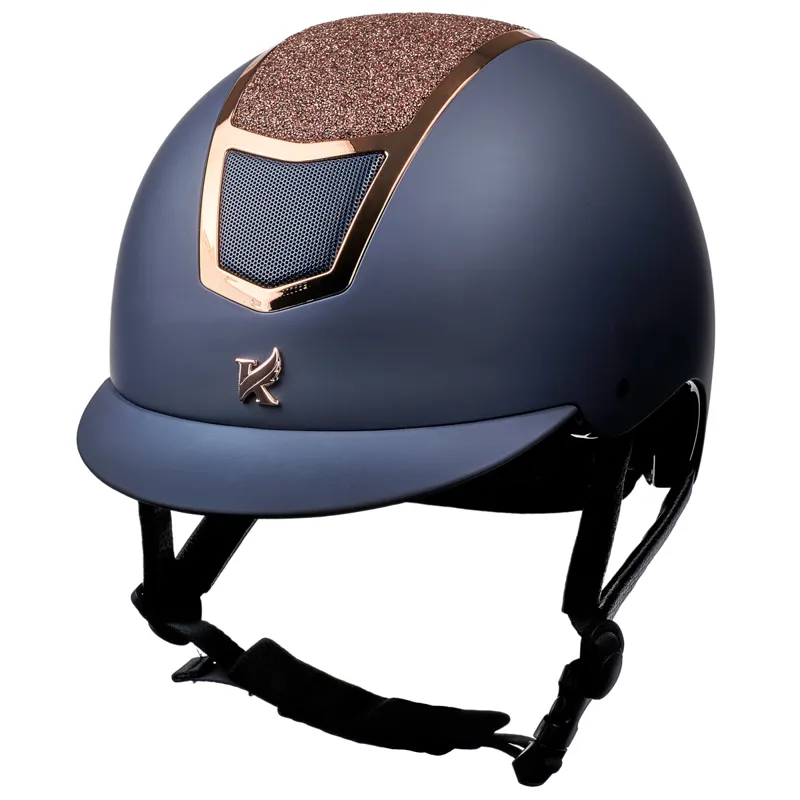 Karben Valentina Riding Hat - Navy/Rose Gold-1