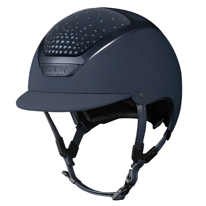 KASK Dogma Chrome Passage Riding Hat - Navy/Navy/Montana