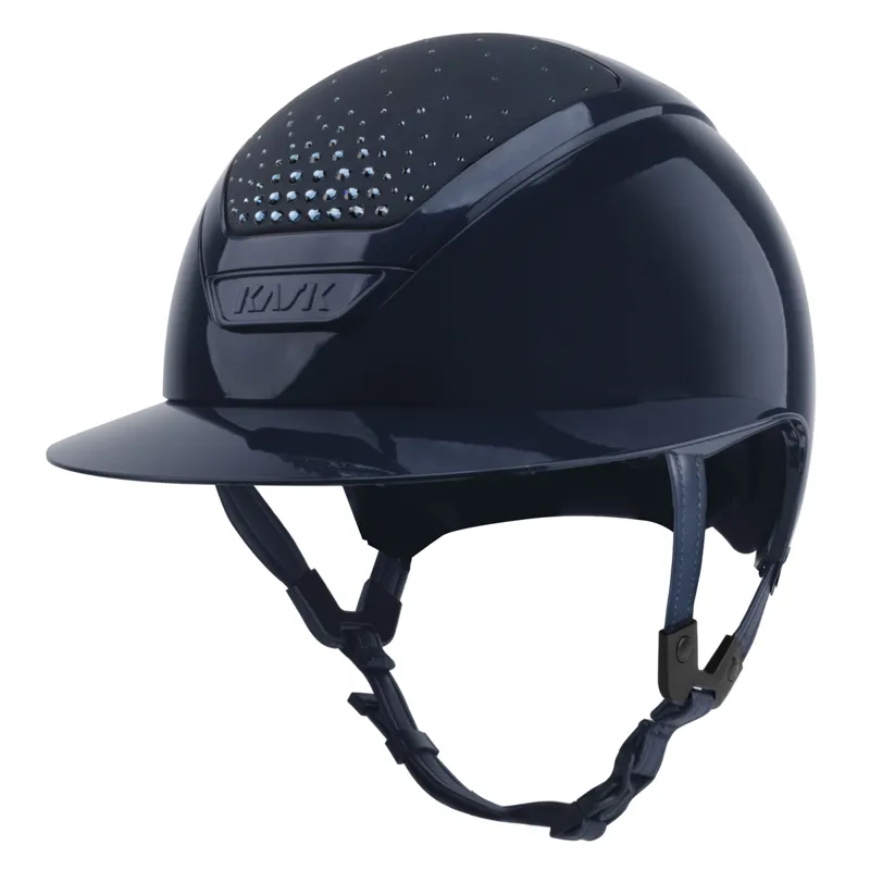 KASK Star Lady Pure Shine Passage Riding Hat - Navy/Navy/Montana