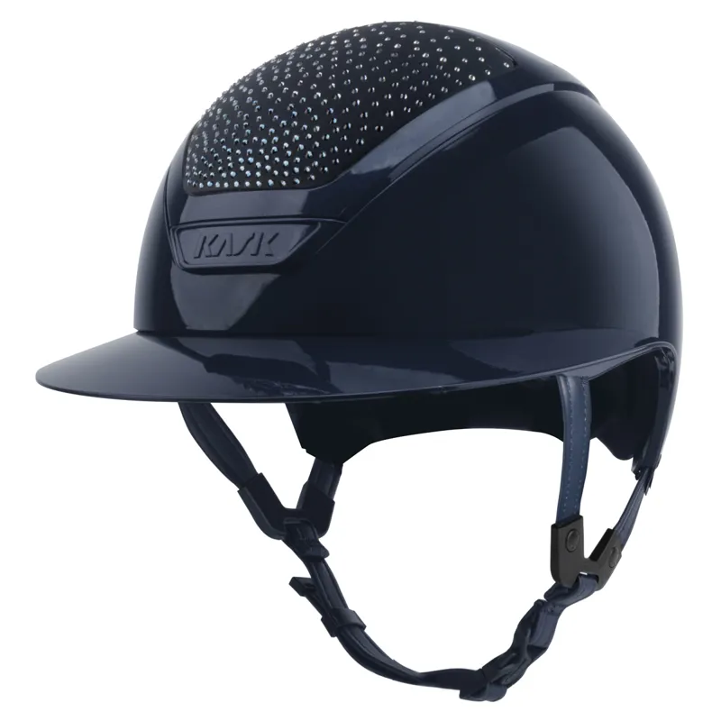 KASK Star Lady Pure Shine Waterfence Riding Hat - Navy/Blue Montana
