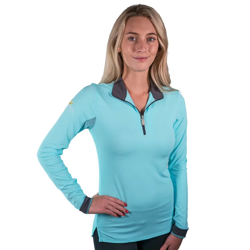 Kastel Charlotte UV Protective Shirt - Turquoise/Asphalt