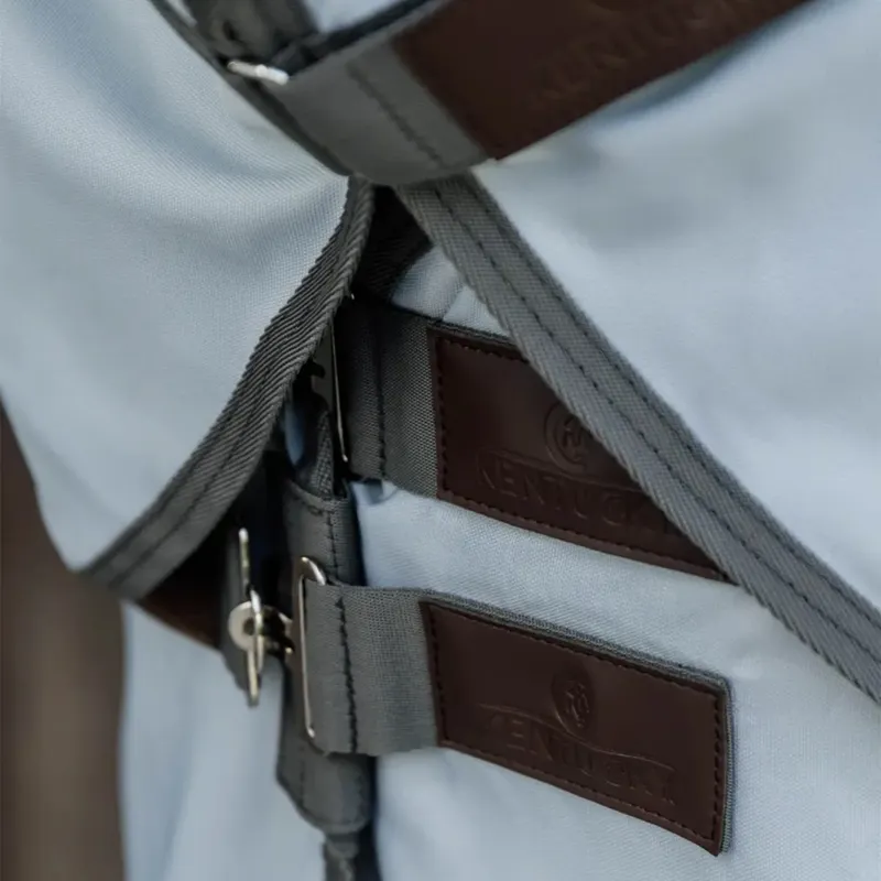 Kentucky Eczema Fixed Neck Fly Rug - Grey-4