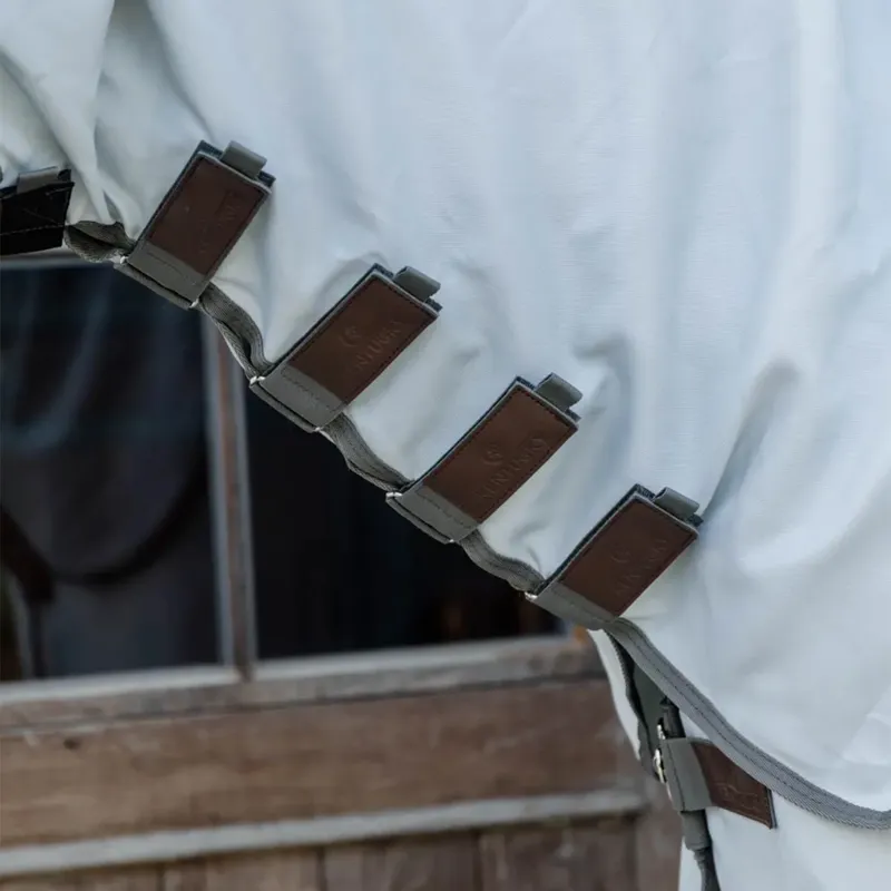 Kentucky Eczema Fixed Neck Fly Rug - Grey-3