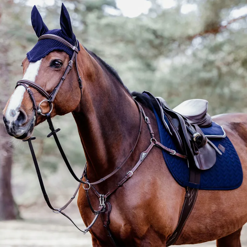 Kentucky Dressage Fishbone Saddlecloth - Navy-5