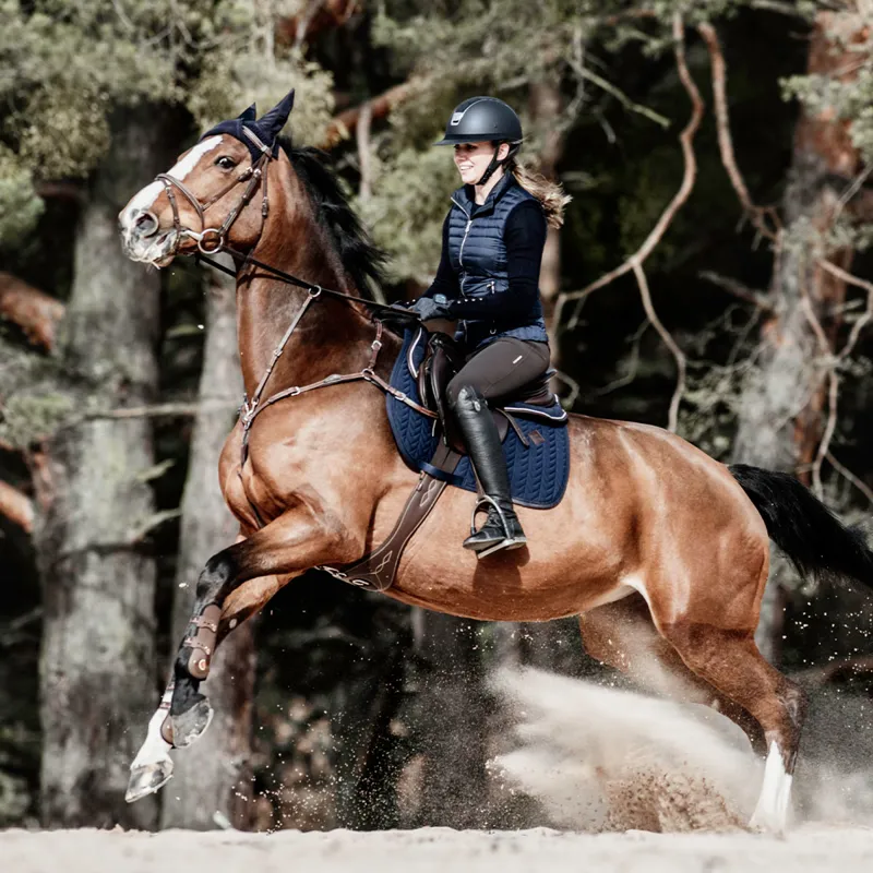 Kentucky Dressage Fishbone Saddlecloth - Navy-2