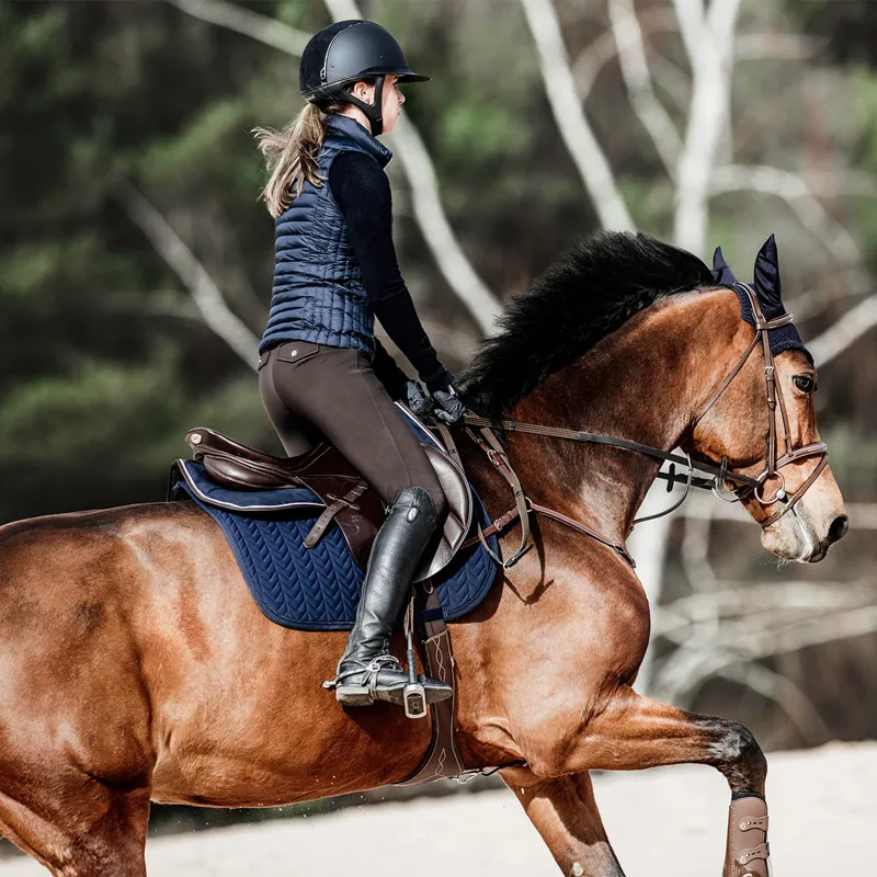 Kentucky Dressage Fishbone Saddlecloth - Navy-4