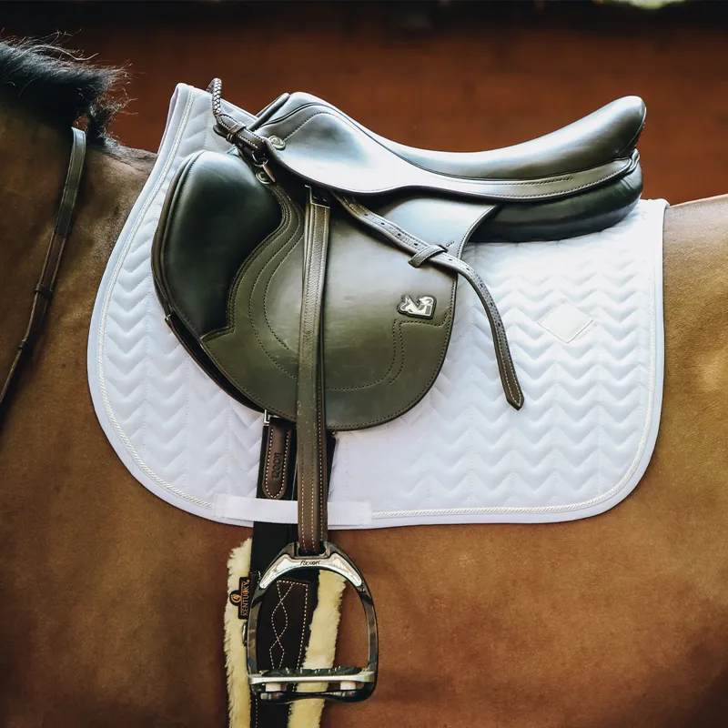 Kentucky Fishbone Jumping Saddlecloth - White-1