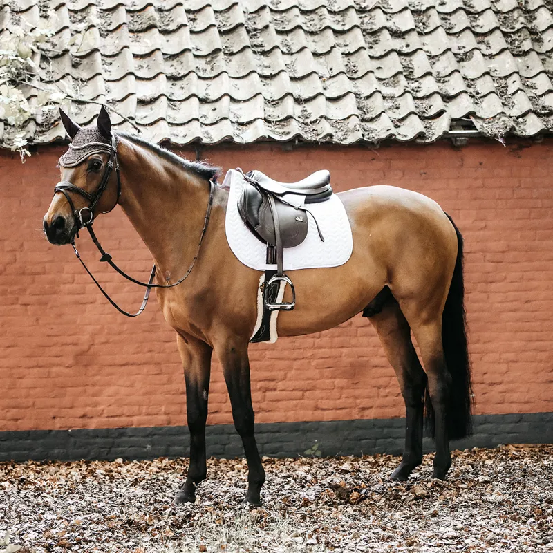 Kentucky Fishbone Jumping Saddlecloth - White-2