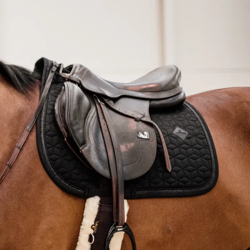 Kentucky Glitter Rope Dressage Saddlecloth - Black/Black-1