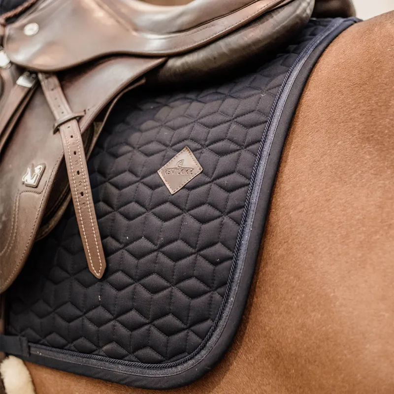 Kentucky Glitter Rope Dressage Saddlecloth - Navy/Navy-2