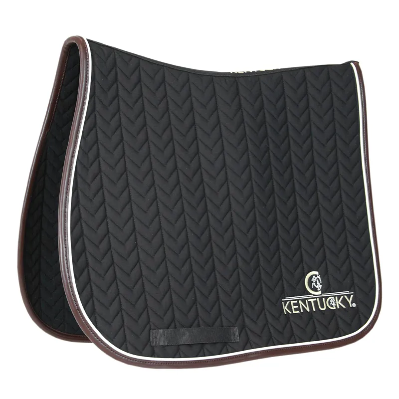 Kentucky Leather Fishbone Jumping Saddlecloth - Black-3