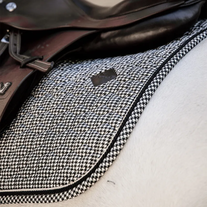 Kentucky Pied-de-Poule Jumping Saddlecloth - Black-4