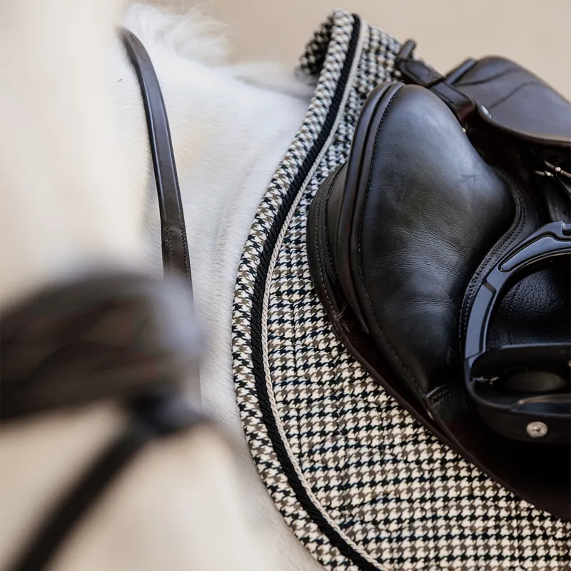 Kentucky Pied-de-Poule Jump Saddlecloth - Brown-3