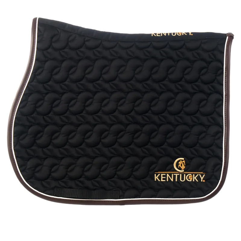 Kentucky Saddlecloth - Black/White/Brown-2
