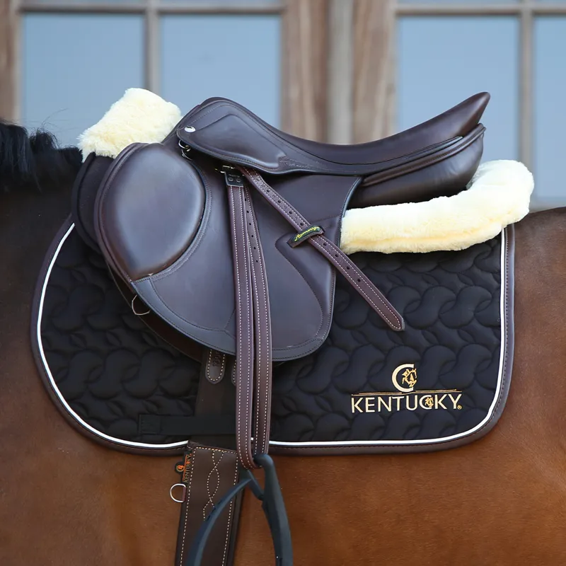 Kentucky Saddlecloth - Black/White/Brown-1
