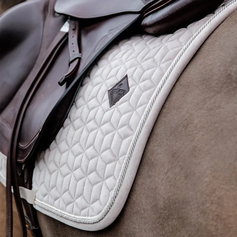 Kentucky Velvet Dressage Saddlecloth - Beige-1
