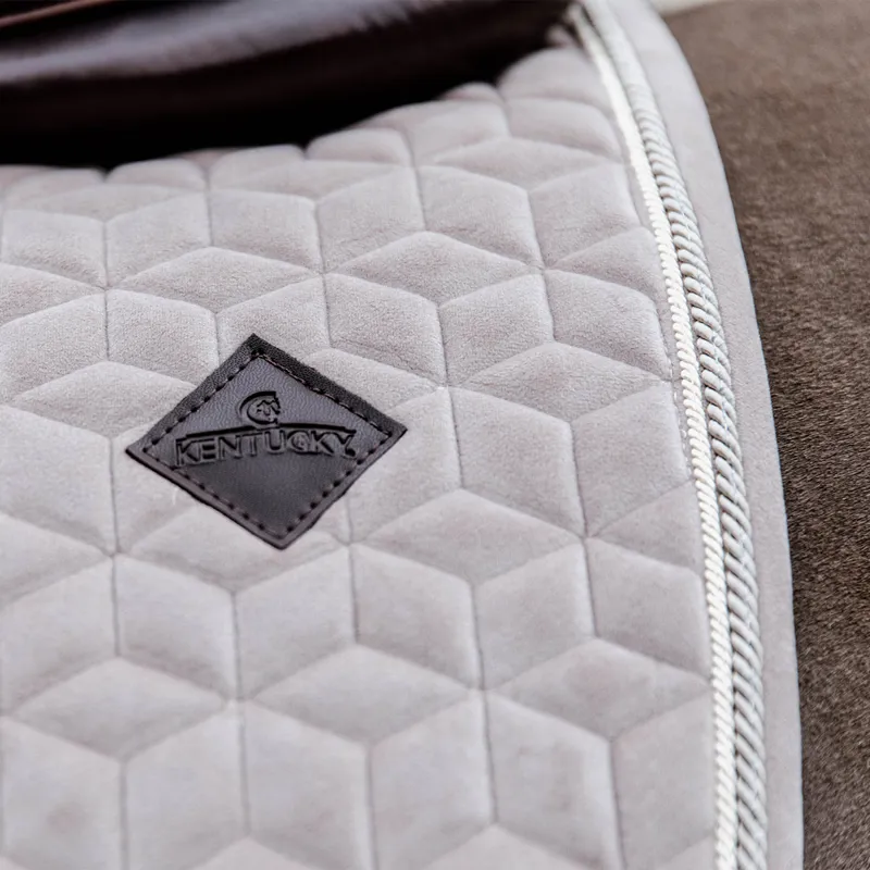 Kentucky Velvet Dressage Saddlecloth - Beige-2