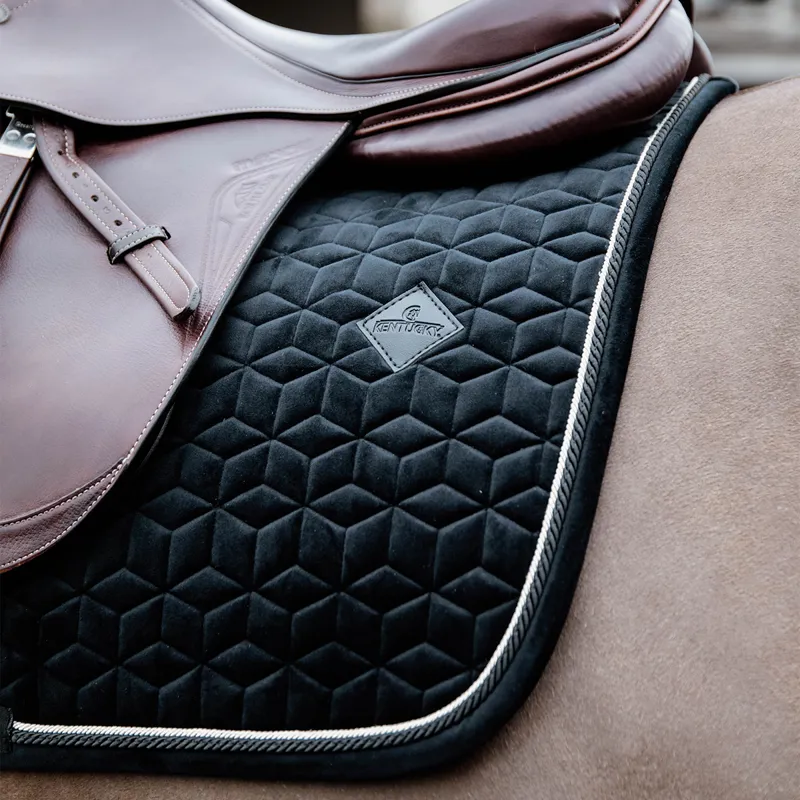Kentucky Velvet Dressage Saddlecloth - Black-3