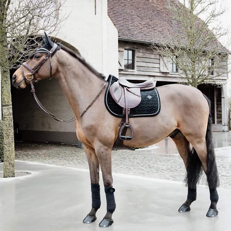 Kentucky Velvet Dressage Saddlecloth - Black-1