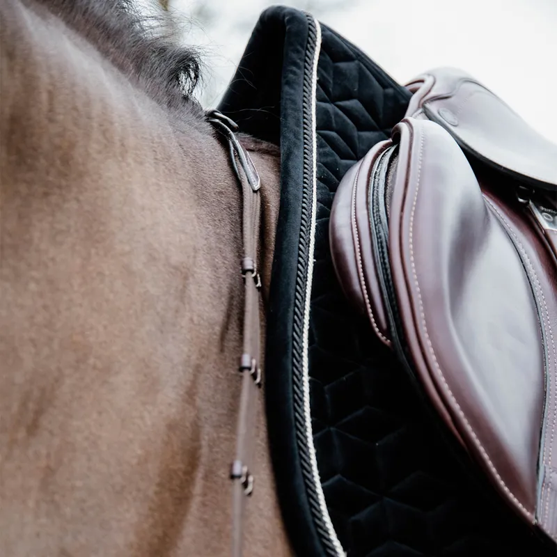 Kentucky Velvet Jumping Saddlecloth - Black-3