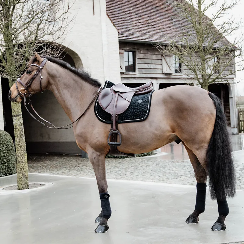 Kentucky Velvet Jumping Saddlecloth - Black-2