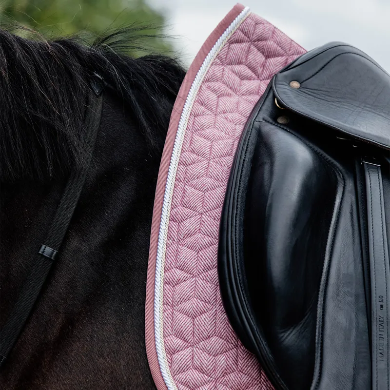 Kentucky Wool Dressage Saddlecloth - Light Pink-6