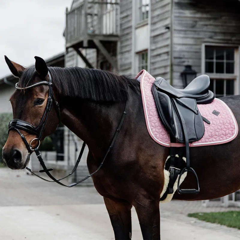 Kentucky Wool Dressage Saddlecloth - Light Pink-2