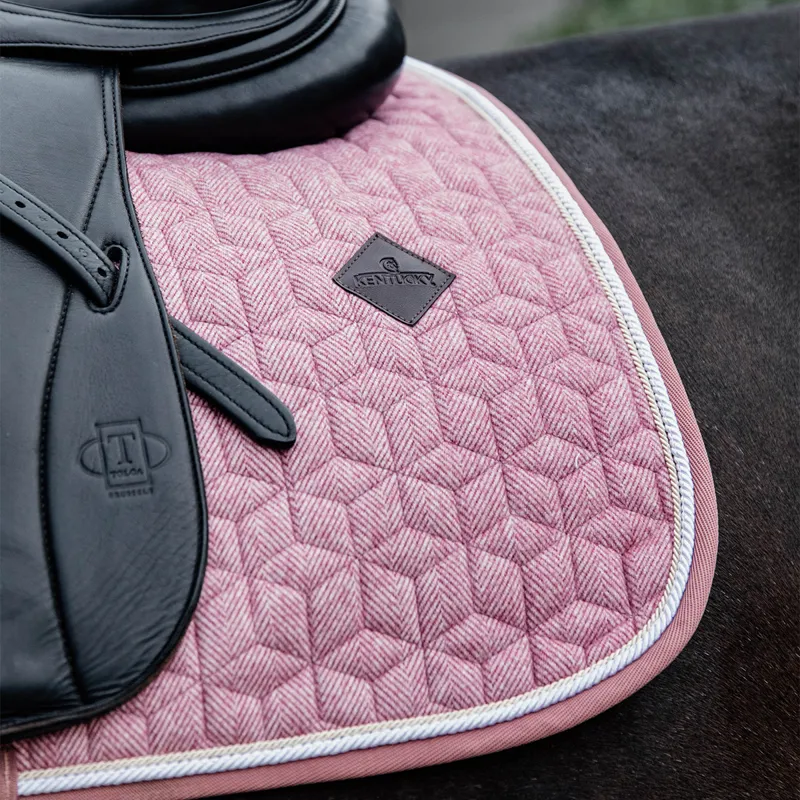Kentucky Wool Dressage Saddlecloth - Light Pink-3