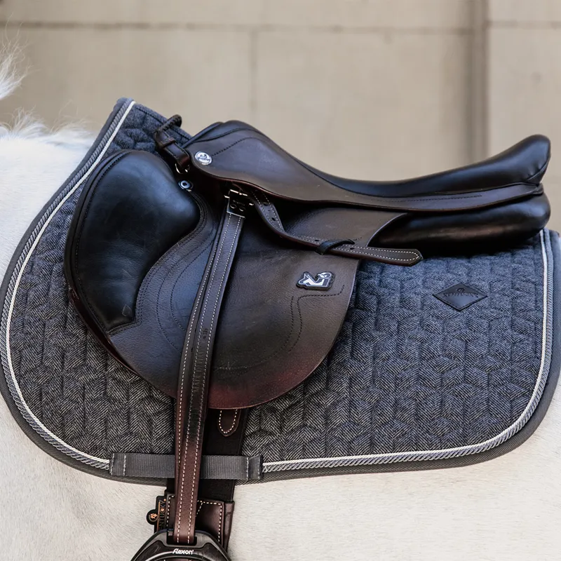 Kentucky Wool Jumping Saddlecloth - Grey-1