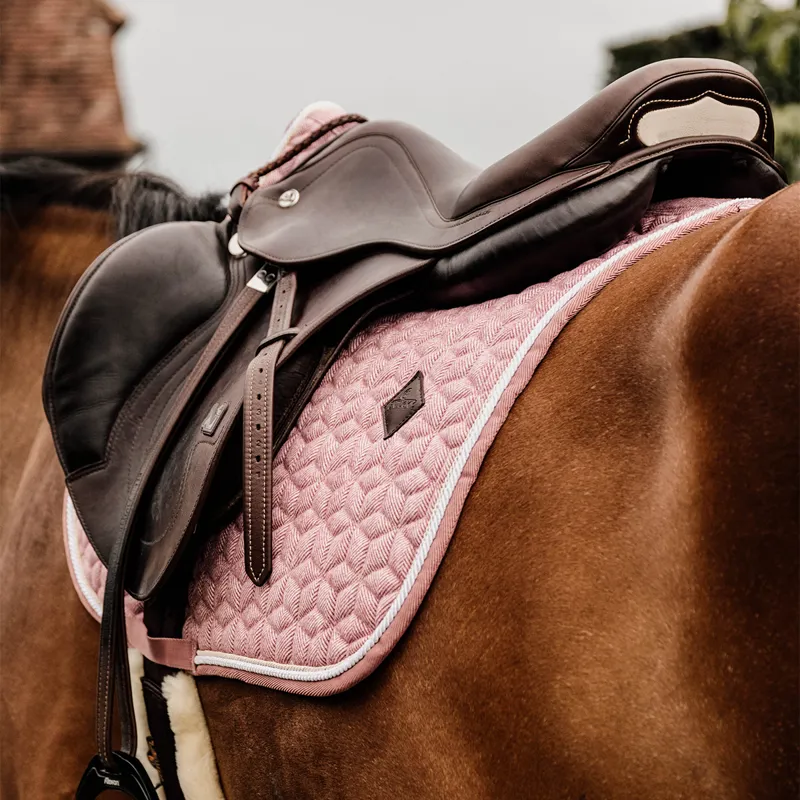 Kentucky Wool Jumping Saddlecloth - Light Pink-4