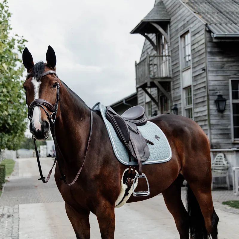 Kentucky Wool Dressage Saddlecloth - Light Blue-2