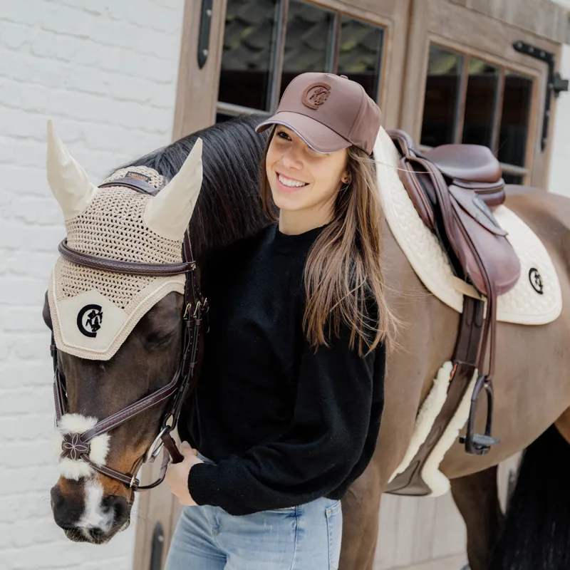 Kentucky Wellington 3D Logo Fly Veil - Beige-1