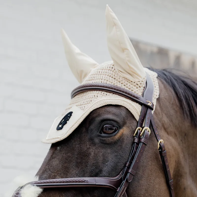 Kentucky Wellington 3D Logo Fly Veil - Beige-2