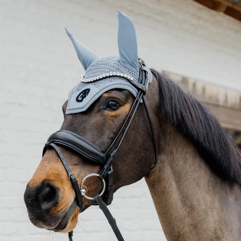 Kentucky Wellington 3D Logo Fly Veil - Light Blue-2