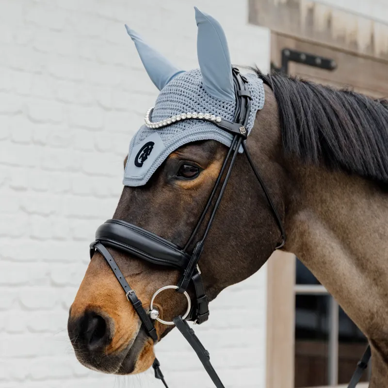 Kentucky Wellington 3D Logo Fly Veil - Light Blue-1