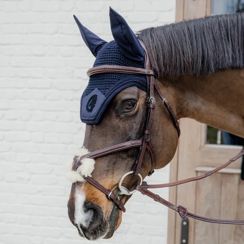 Kentucky Wellington 3D Logo Fly Veil - Navy-1