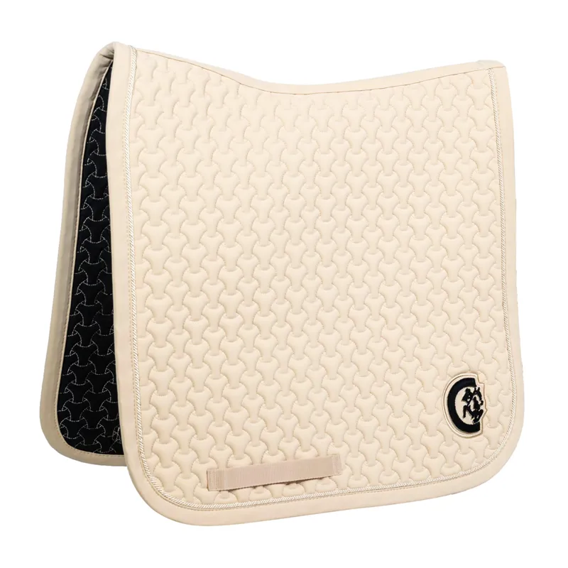 Kentucky 3D Logo Plaited Dressage Saddlecloth - Beige