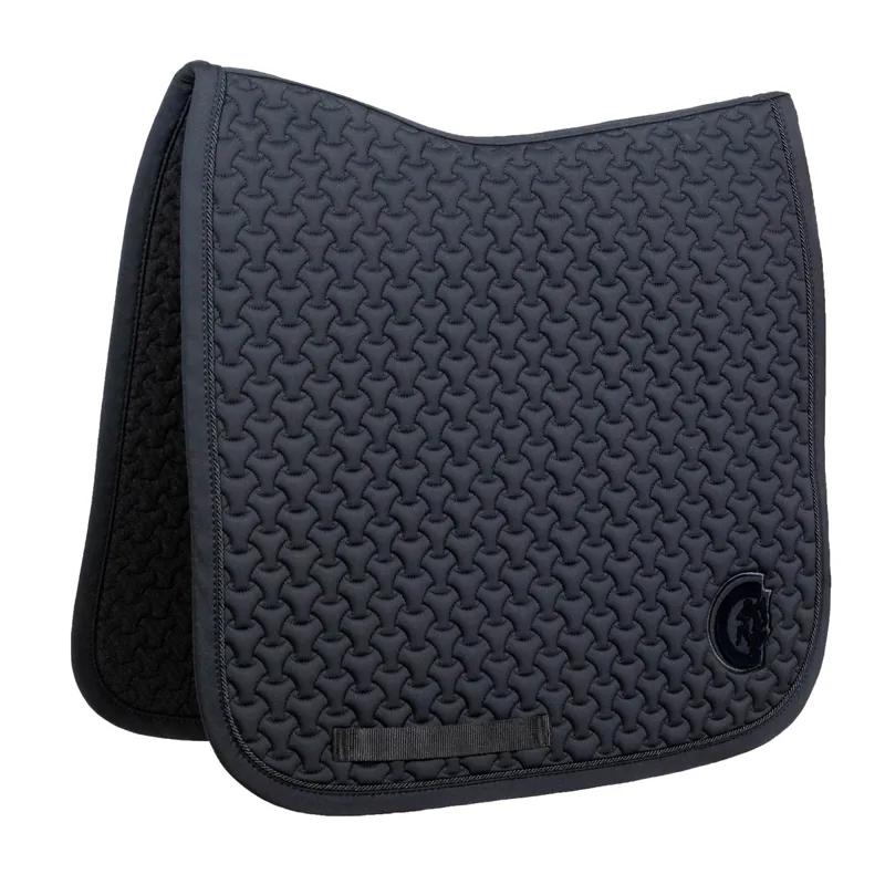 Kentucky 3D Logo Plaited Dressage Saddlecloth - Black-6